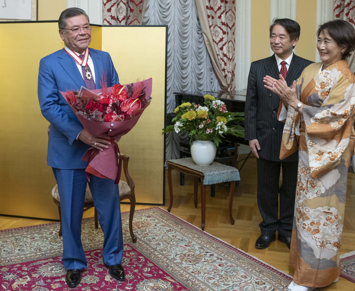 The Order of the Rising Sun awarded to Patokh Chodiev by the Japanese Ambassador Mr Toyohisa Kozuki